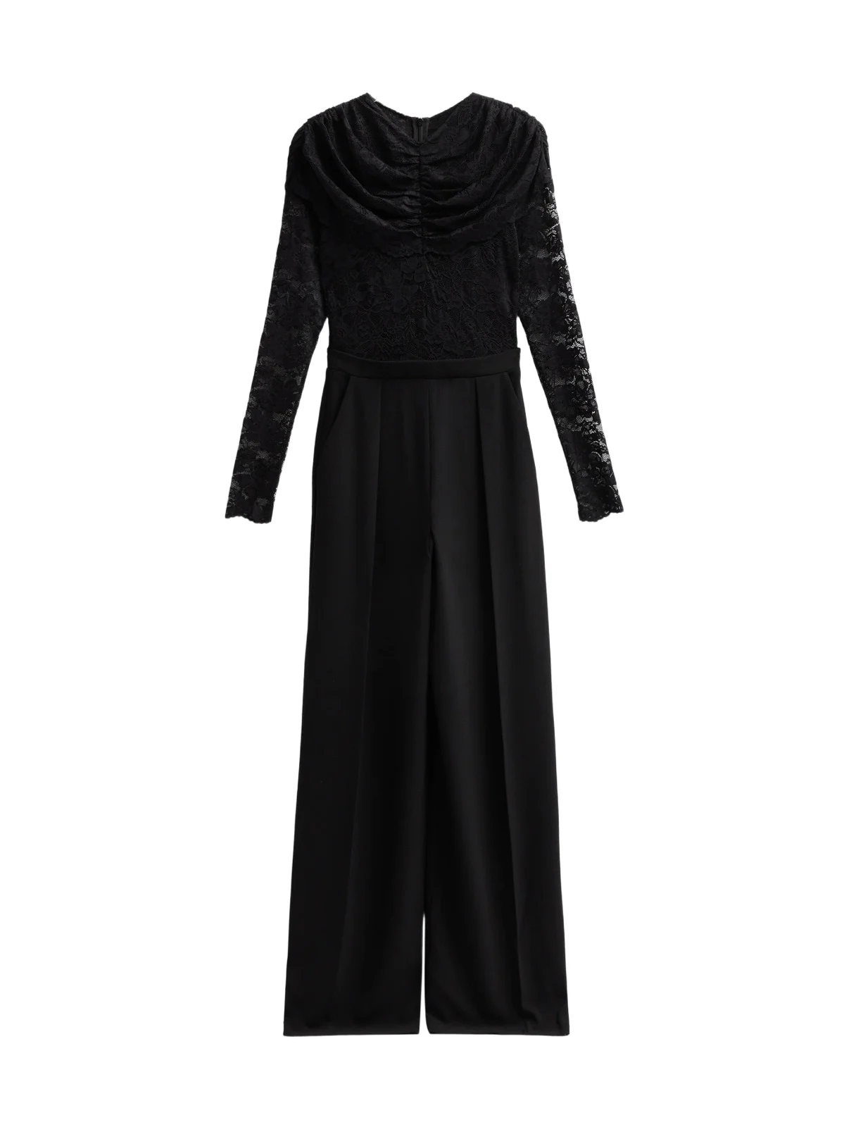 BLACK HALO Women's Raven Draped Lace Jumpsuit