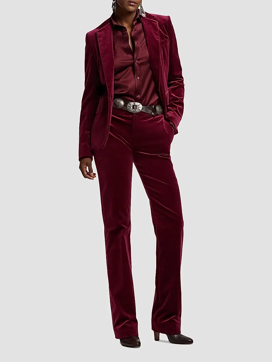 Ralph Lauren Collection Women's Cameron II Satin Straight-Fit Shirt | Thumbnail 2 Ralph Lauren Collection Women's Cameron II Satin Straight-Fit Shirt | Thumbnail 2