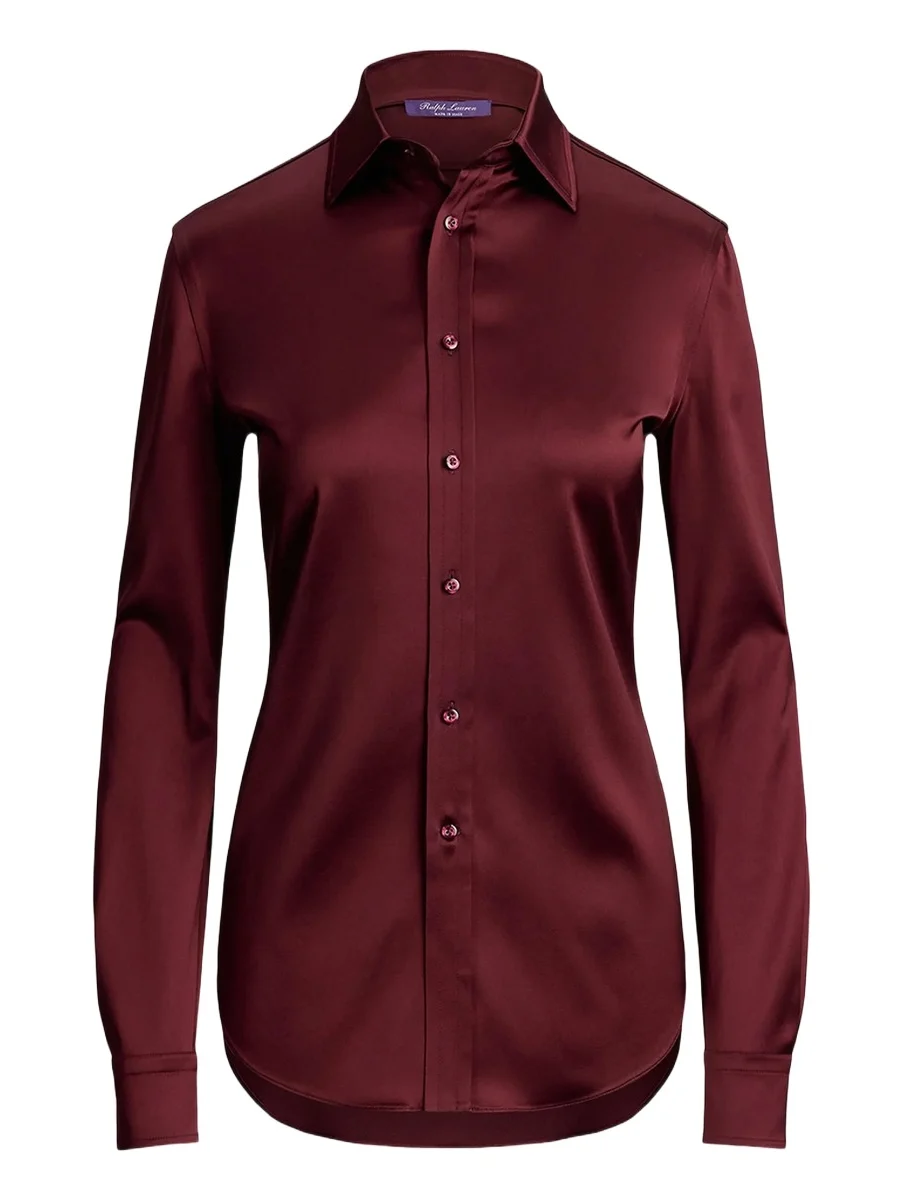 Women's Cameron II Satin Straight-Fit Shirt