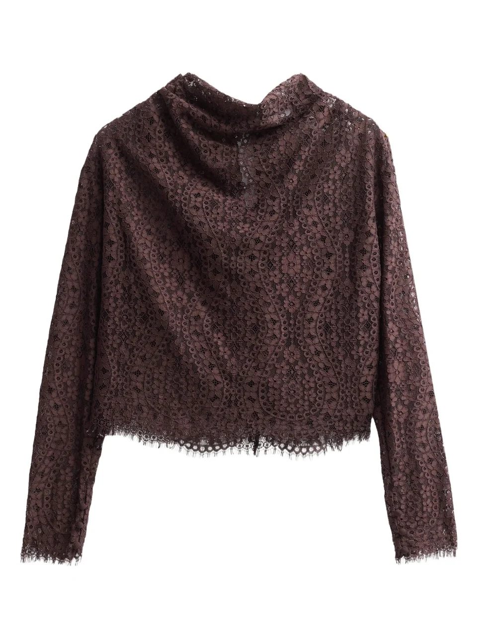 TANYA TAYLOR Women's Adrien Cowlneck Lace Top