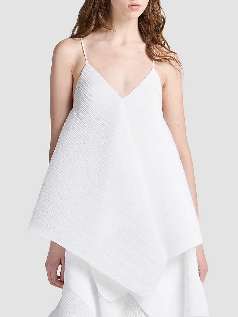 JW Anderson Women's Pleated Handkerchief-Hem Top | Thumbnail 2 JW Anderson Women's Pleated Handkerchief-Hem Top | Thumbnail 2