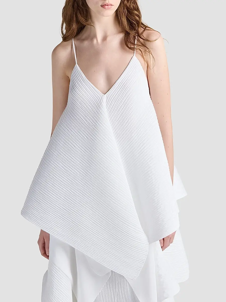 JW Anderson Women's Pleated Handkerchief-Hem Top | Thumbnail 4 JW Anderson Women's Pleated Handkerchief-Hem Top | Thumbnail 4