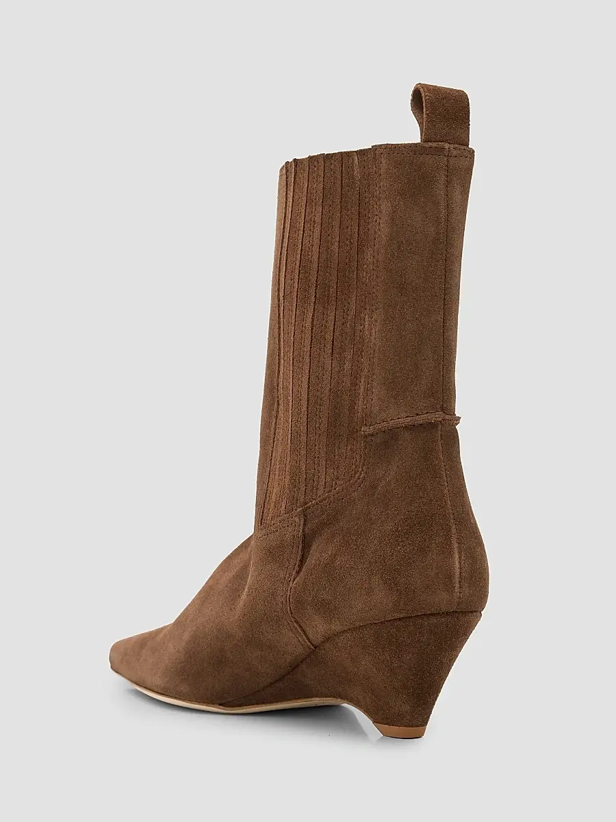 Cinq à Sept Women's Parker 60MM Curved-Wedge Suede Chelsea Boots | Thumbnail 2 Cinq à Sept Women's Parker 60MM Curved-Wedge Suede Chelsea Boots | Thumbnail 2