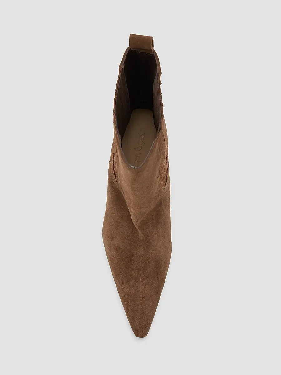 Cinq à Sept Women's Parker 60MM Curved-Wedge Suede Chelsea Boots | Thumbnail 4 Cinq à Sept Women's Parker 60MM Curved-Wedge Suede Chelsea Boots | Thumbnail 4
