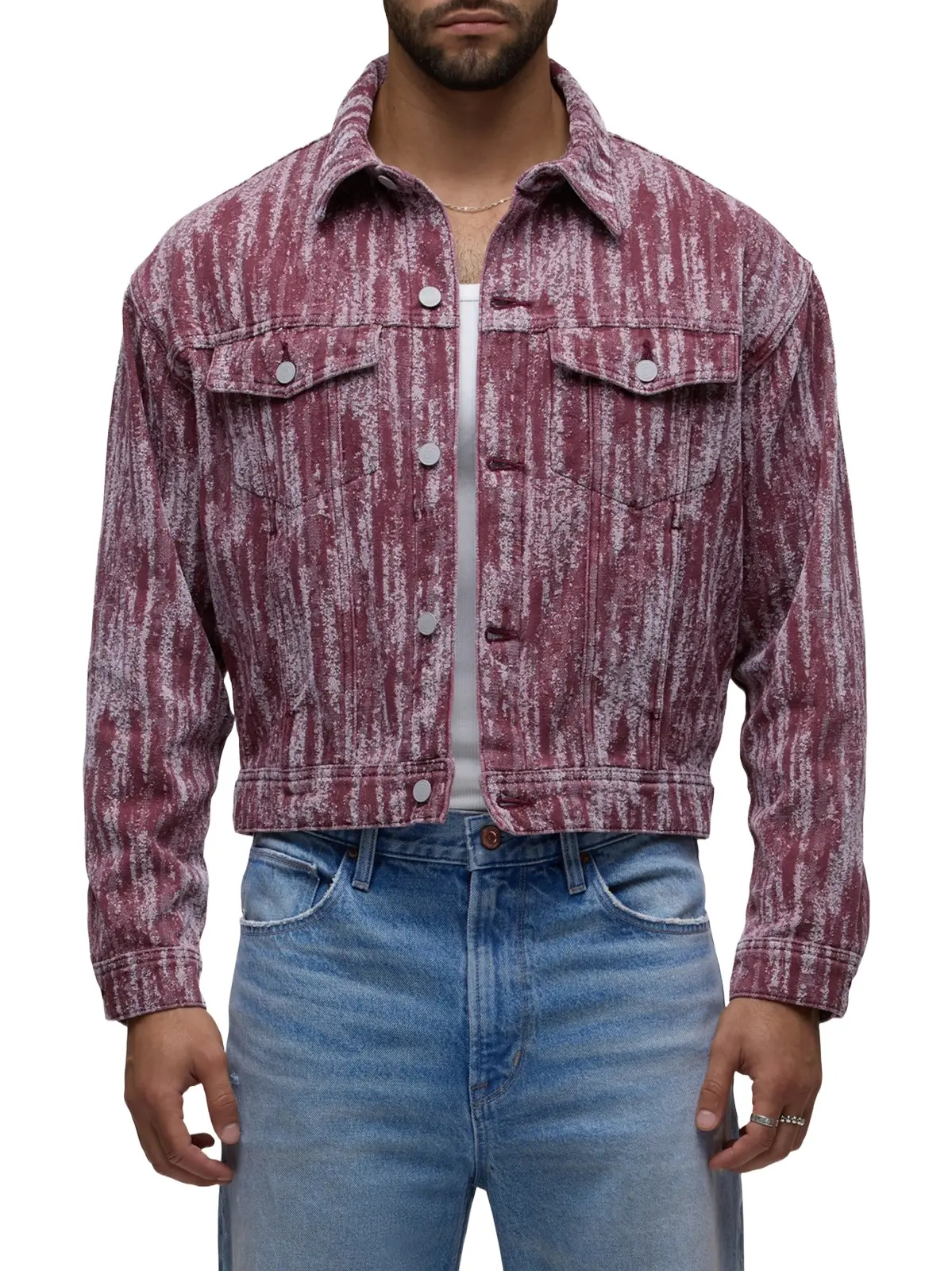 Men's Cotton-Blend Trucker Jacket Men's Cotton-Blend Trucker Jacket