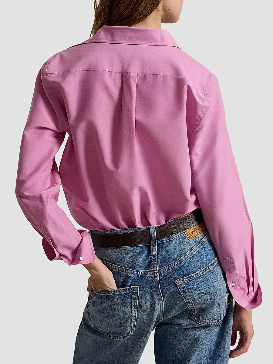 Polo Ralph Lauren Women's Relaxed Fit Cotton-Silk Shirt | Thumbnail 3