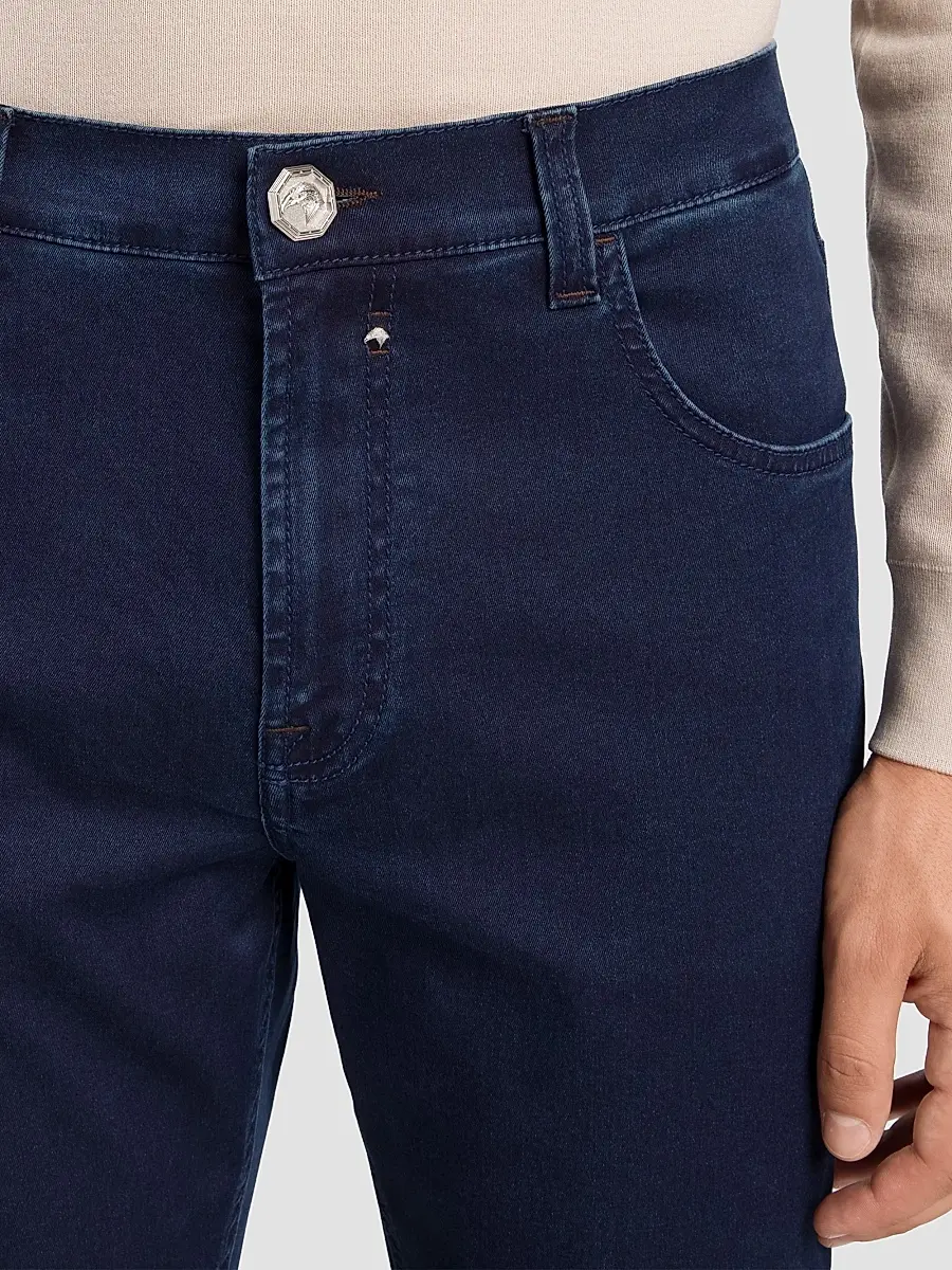 Stefano Ricci Men's Cotton Blend Tapered Jeans | Thumbnail 6
