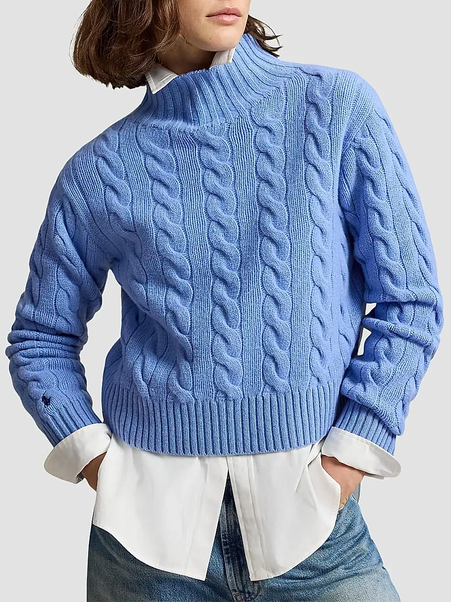 Polo Ralph Lauren Women's Wool-Cashmere Turtleneck Sweater | Thumbnail 4 Polo Ralph Lauren Women's Wool-Cashmere Turtleneck Sweater | Thumbnail 4