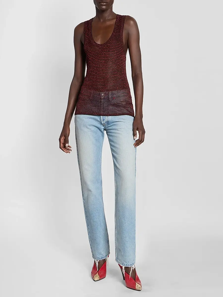 Isabel Marant Women's Cevara Metallic Striped Tank | Thumbnail 2 Isabel Marant Women's Cevara Metallic Striped Tank | Thumbnail 2