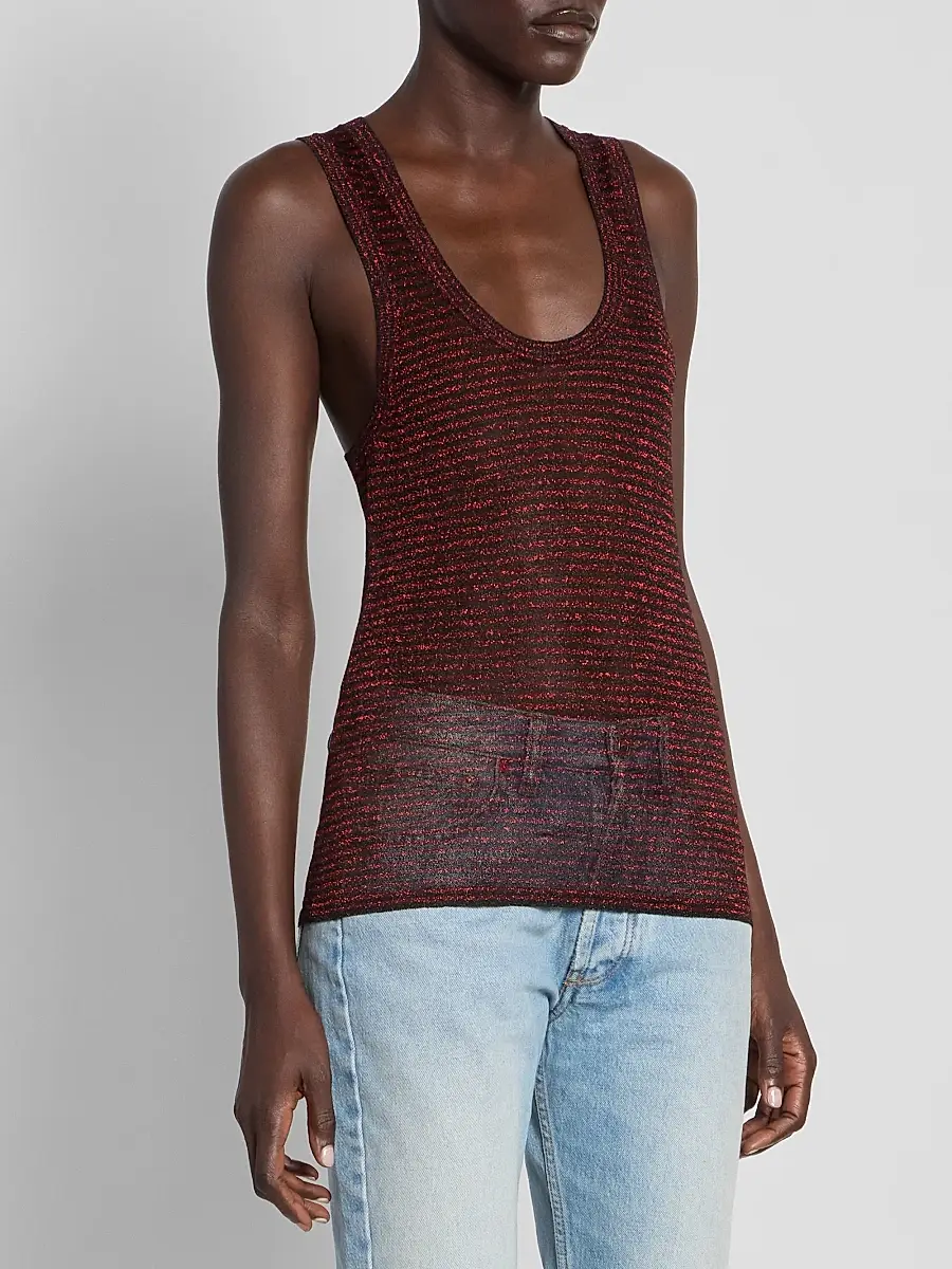 Isabel Marant Women's Cevara Metallic Striped Tank | Thumbnail 4 Isabel Marant Women's Cevara Metallic Striped Tank | Thumbnail 4
