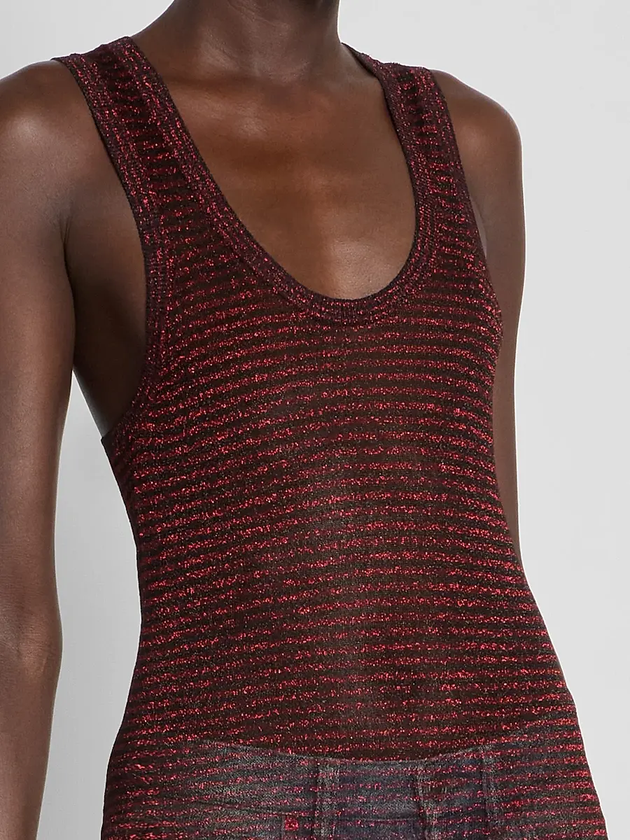 Isabel Marant Women's Cevara Metallic Striped Tank | Thumbnail 5 Isabel Marant Women's Cevara Metallic Striped Tank | Thumbnail 5