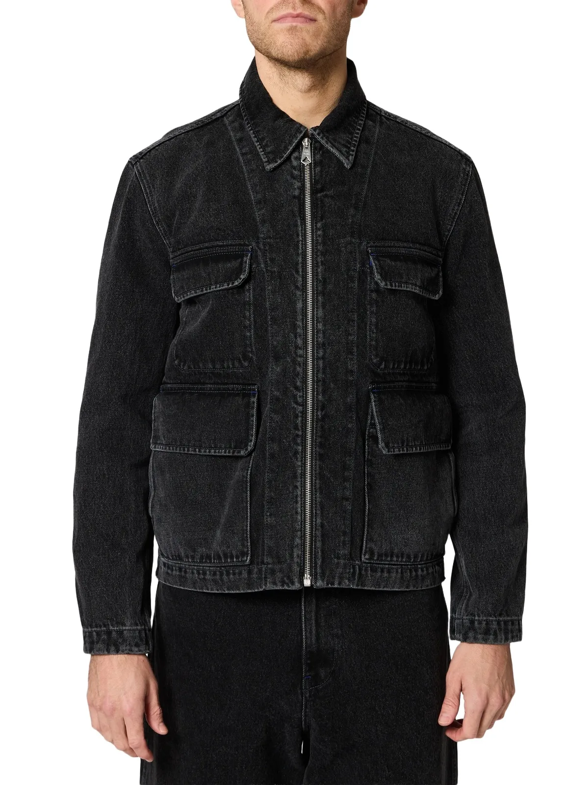 Paul Smith Men's Front-Zip Jean Jacket