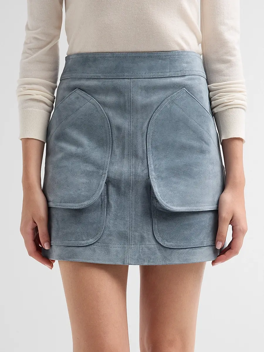 Veronica Beard Women's Norwood Suede Mini Skirt | Thumbnail 5 Veronica Beard Women's Norwood Suede Mini Skirt | Thumbnail 5
