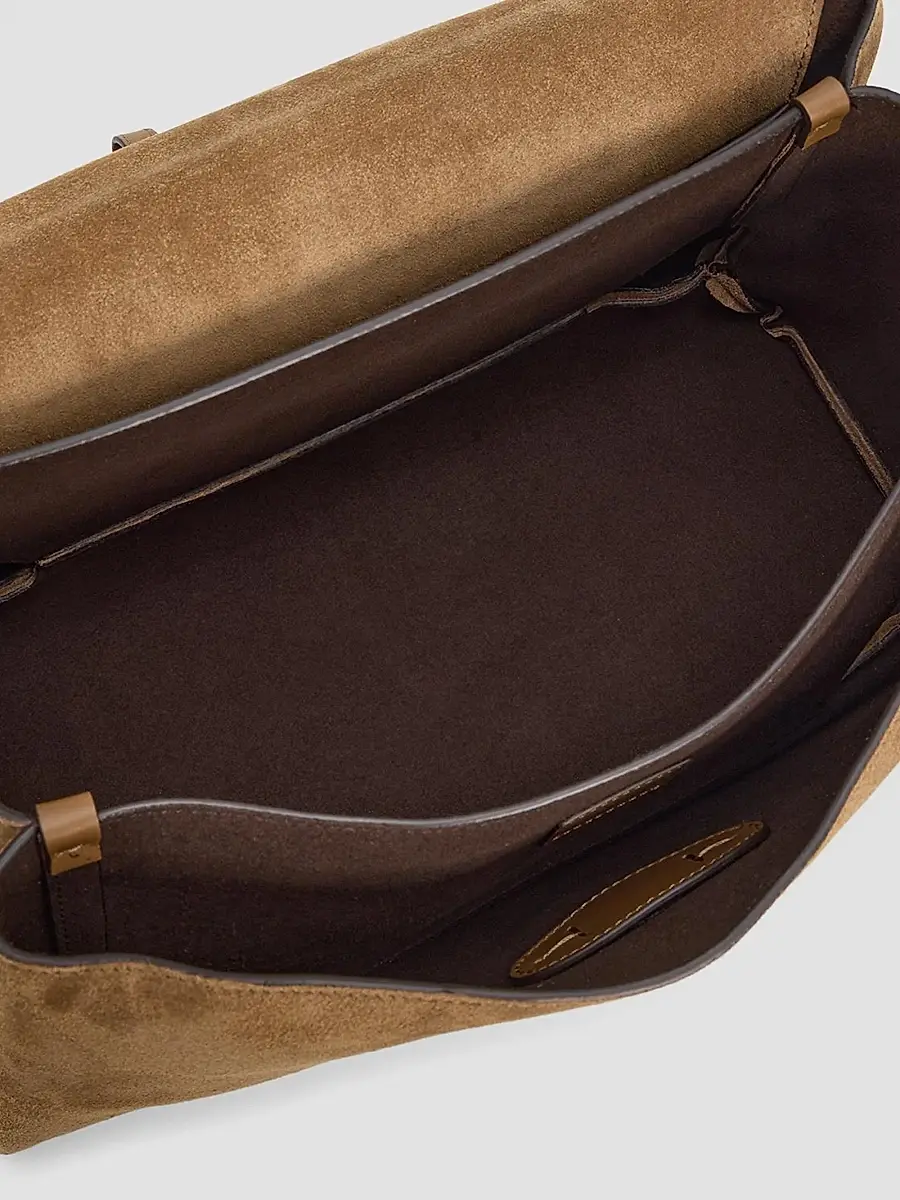 Tod's Women's T Timeless Suede Flap Bag | Thumbnail 4 Tod's Women's T Timeless Suede Flap Bag | Thumbnail 4