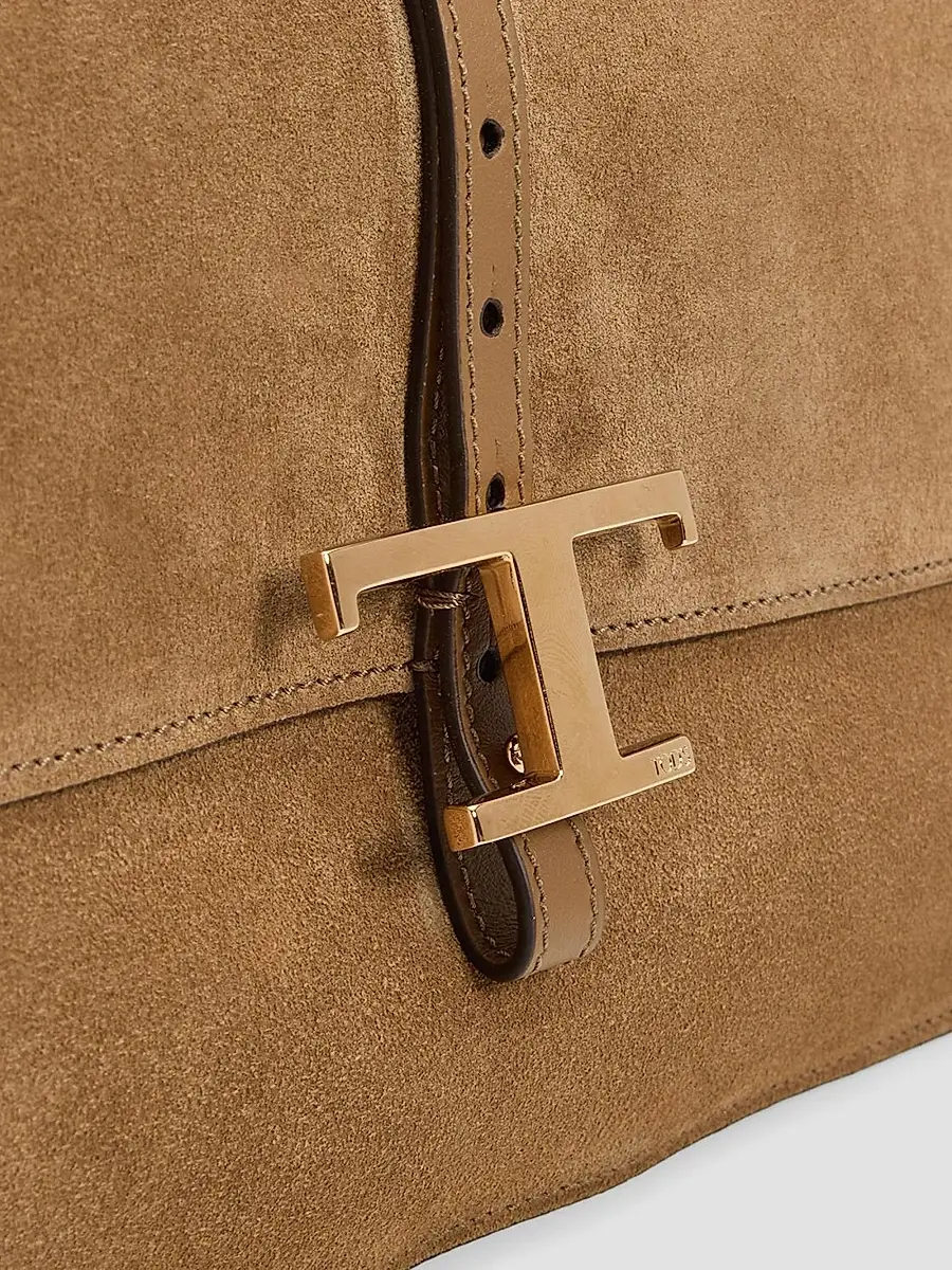 Tod's Women's T Timeless Suede Flap Bag | Thumbnail 5 Tod's Women's T Timeless Suede Flap Bag | Thumbnail 5
