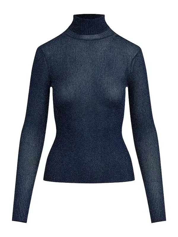 Hudson Jeans Women's Tanya Rib-Knit Turtleneck