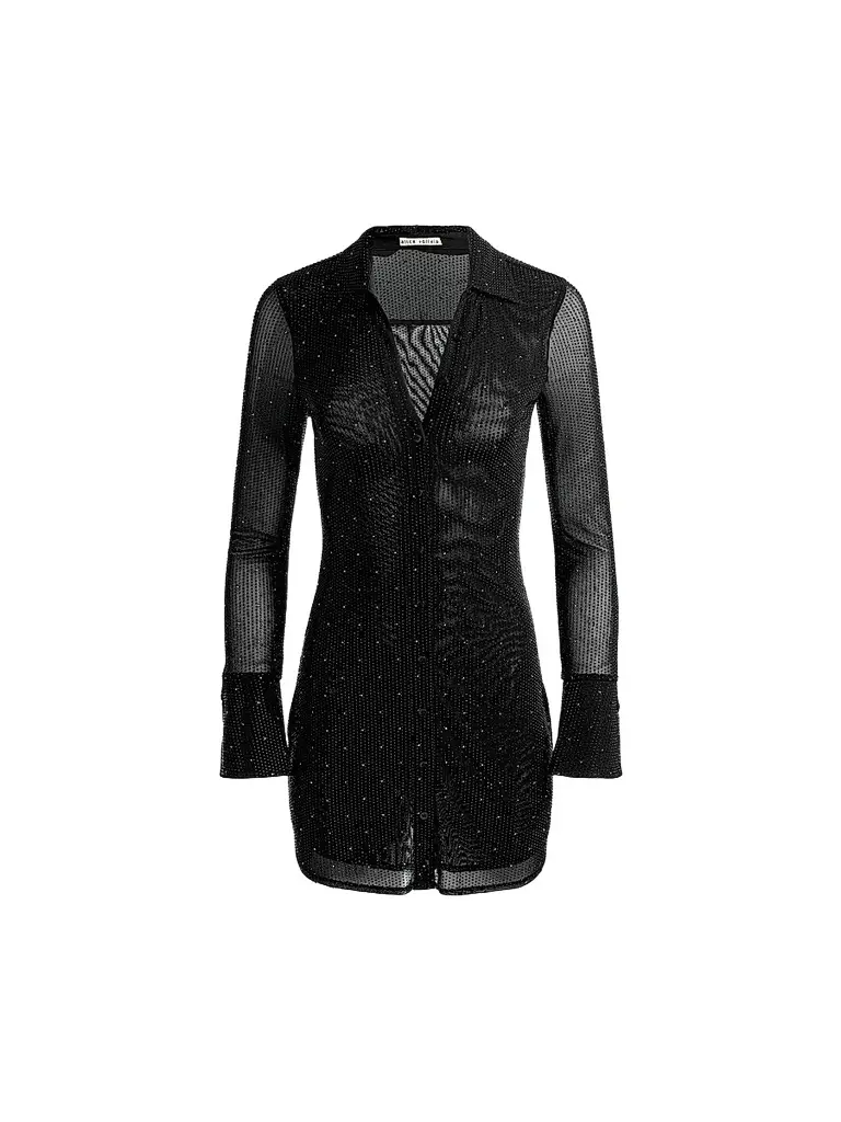 Alice + Olivia Women's Freya Embellished Mini Shirtdress