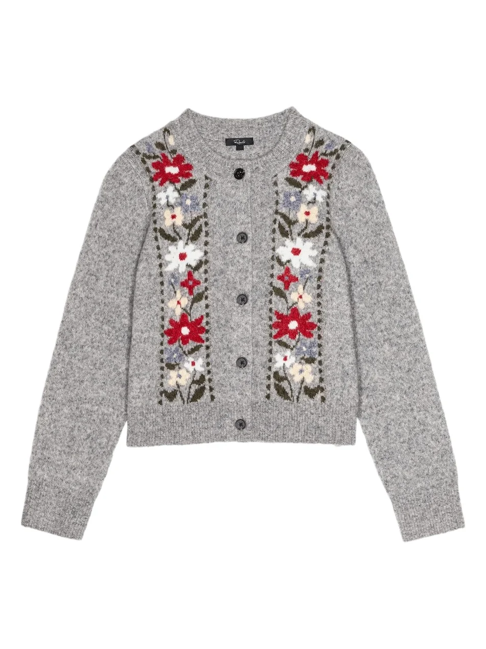 Women's Millie Floral Crewneck Cardigan Women's Millie Floral Crewneck Cardigan