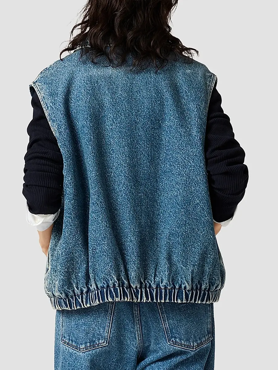 Miu Miu Women's Washed Denim Vest | Thumbnail 5