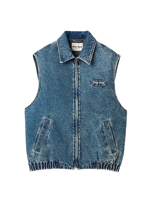 Women's Washed Denim Vest Women's Washed Denim Vest