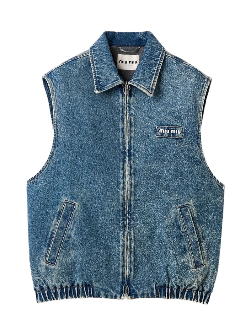 Miu Miu Women's Washed Denim Vest