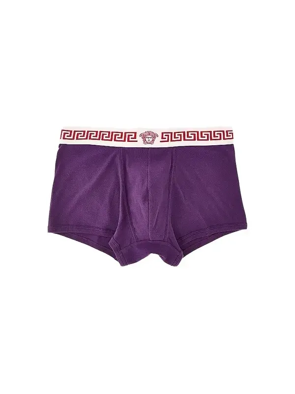 Versace Men's Medusa Head Greco-Trim Trunk Brief