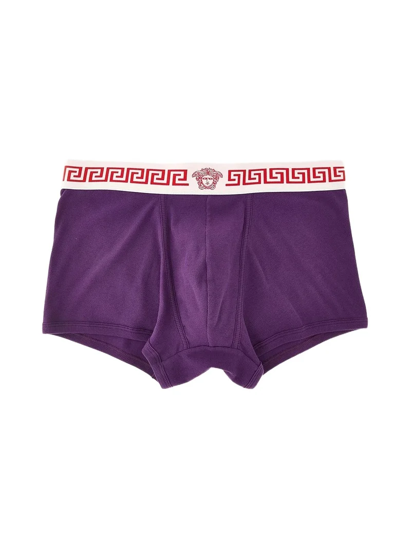 Versace Men's Medusa Head Greco-Trim Trunk Brief