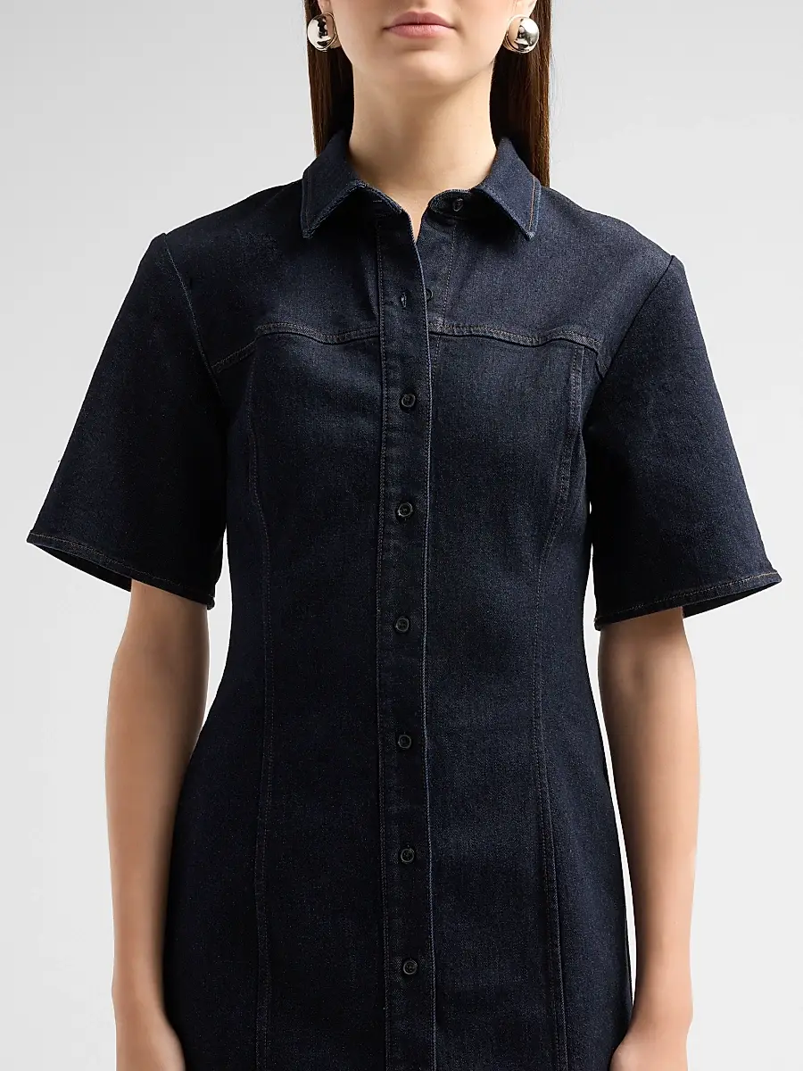 rag & bone Women's Lenna Stretch-Denim Midi Shirtdress | Thumbnail 5 rag & bone Women's Lenna Stretch-Denim Midi Shirtdress | Thumbnail 5