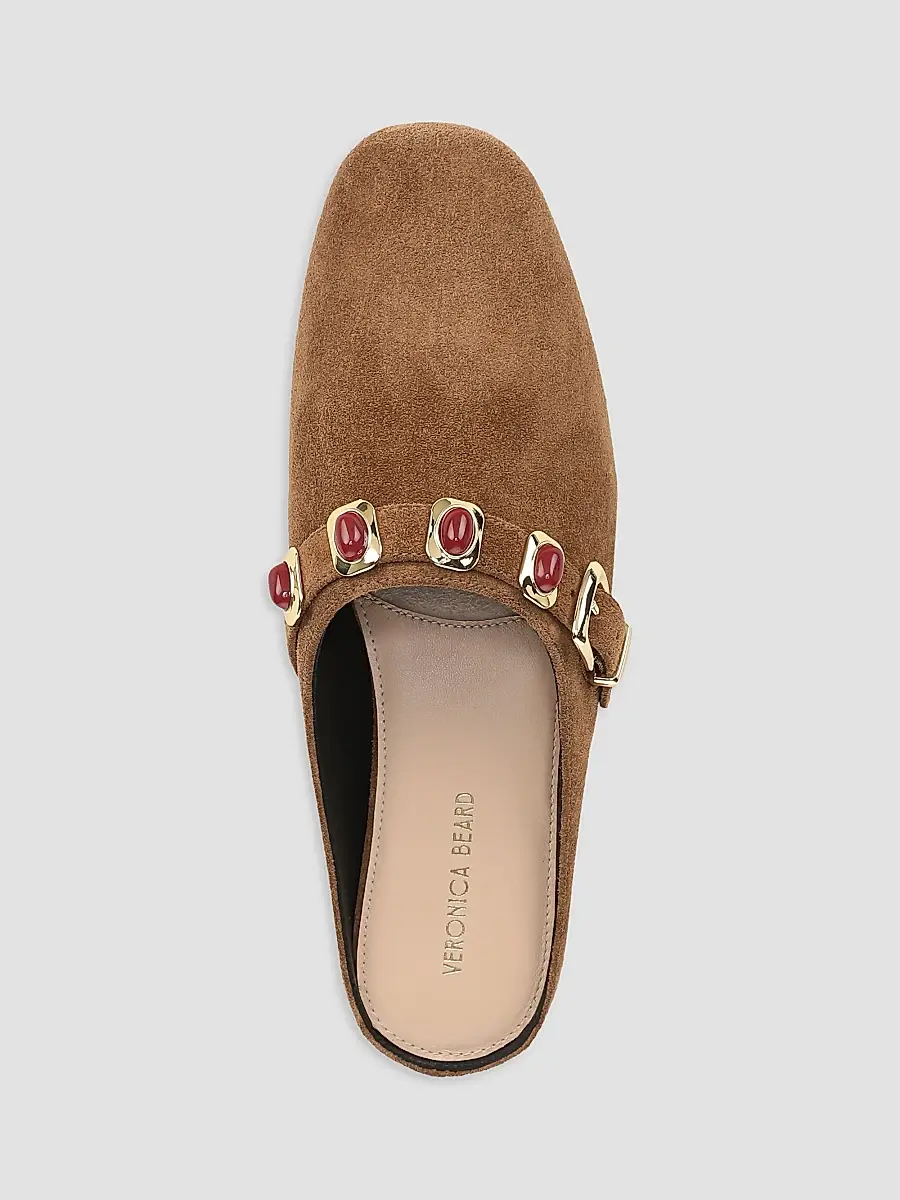 Veronica Beard Women's Narcisa Suede Mule Clogs | Thumbnail 4 Veronica Beard Women's Narcisa Suede Mule Clogs | Thumbnail 4