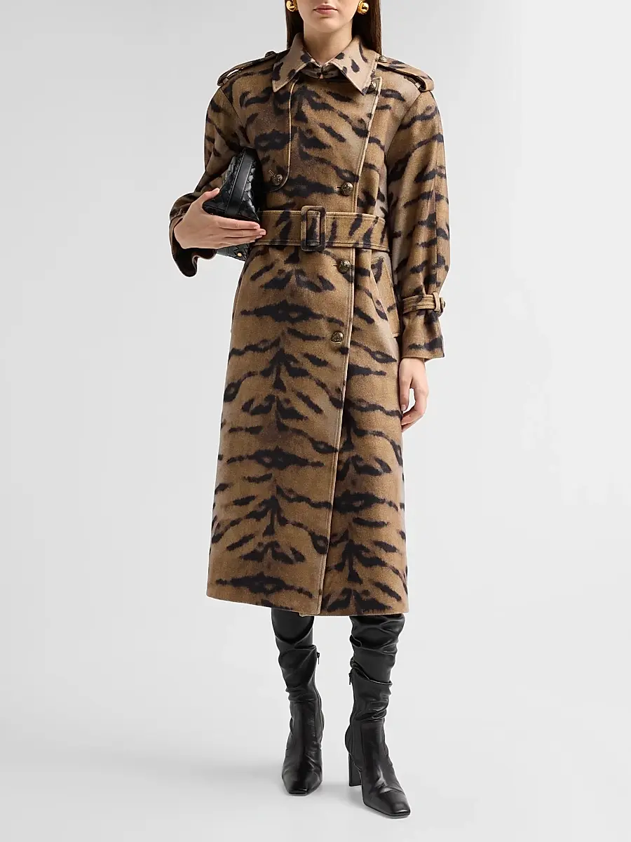 Kobi Halperin Women's Nicole Tiger Stripe Print Coat | Thumbnail 2 Kobi Halperin Women's Nicole Tiger Stripe Print Coat | Thumbnail 2