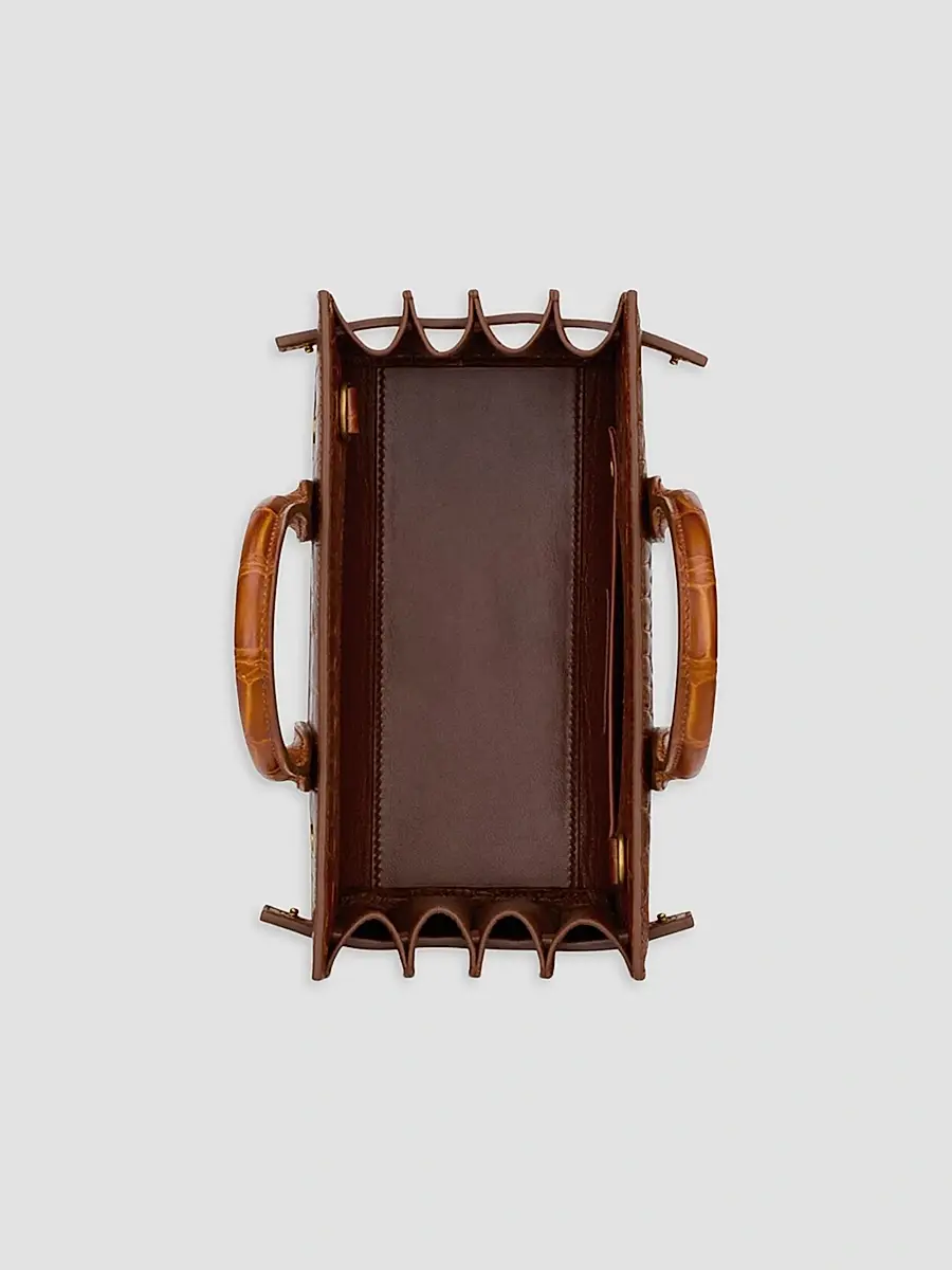 Saint Laurent Women's Sac De Jour in Crocodile-Embossed Leather Nano Top Handle Bag | Thumbnail 3