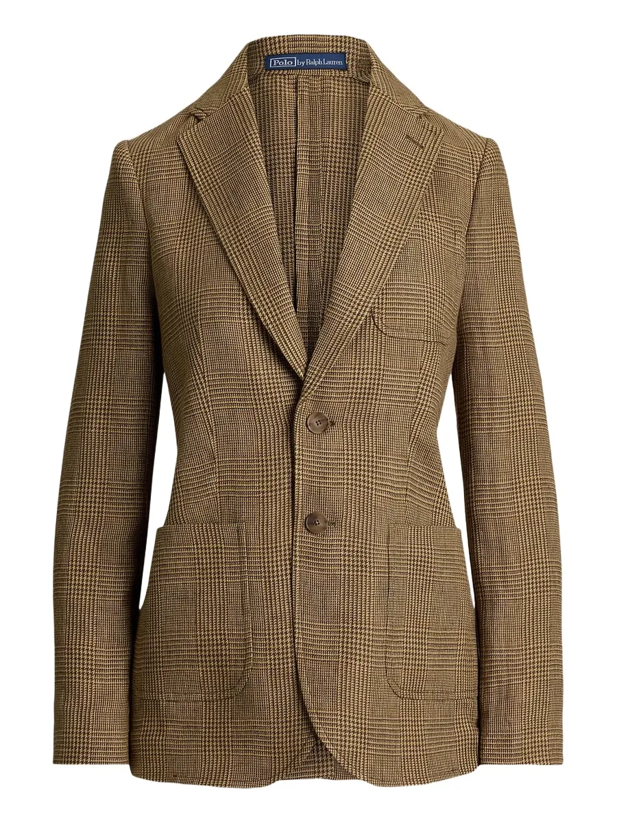 Polo Ralph Lauren Women's Single-Breasted Glen Plaid Linen Blazer