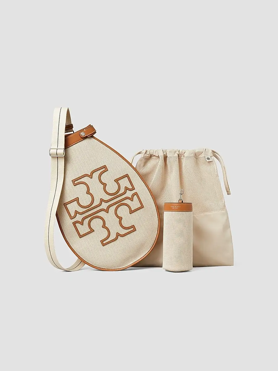 Tory Burch Women's Two-Tone Canvas Tennis Tote Bag | Thumbnail 2 Tory Burch Women's Two-Tone Canvas Tennis Tote Bag | Thumbnail 2