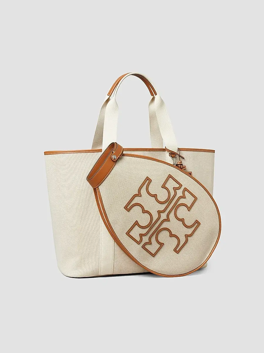 Tory Burch Women's Two-Tone Canvas Tennis Tote Bag | Thumbnail 3 Tory Burch Women's Two-Tone Canvas Tennis Tote Bag | Thumbnail 3