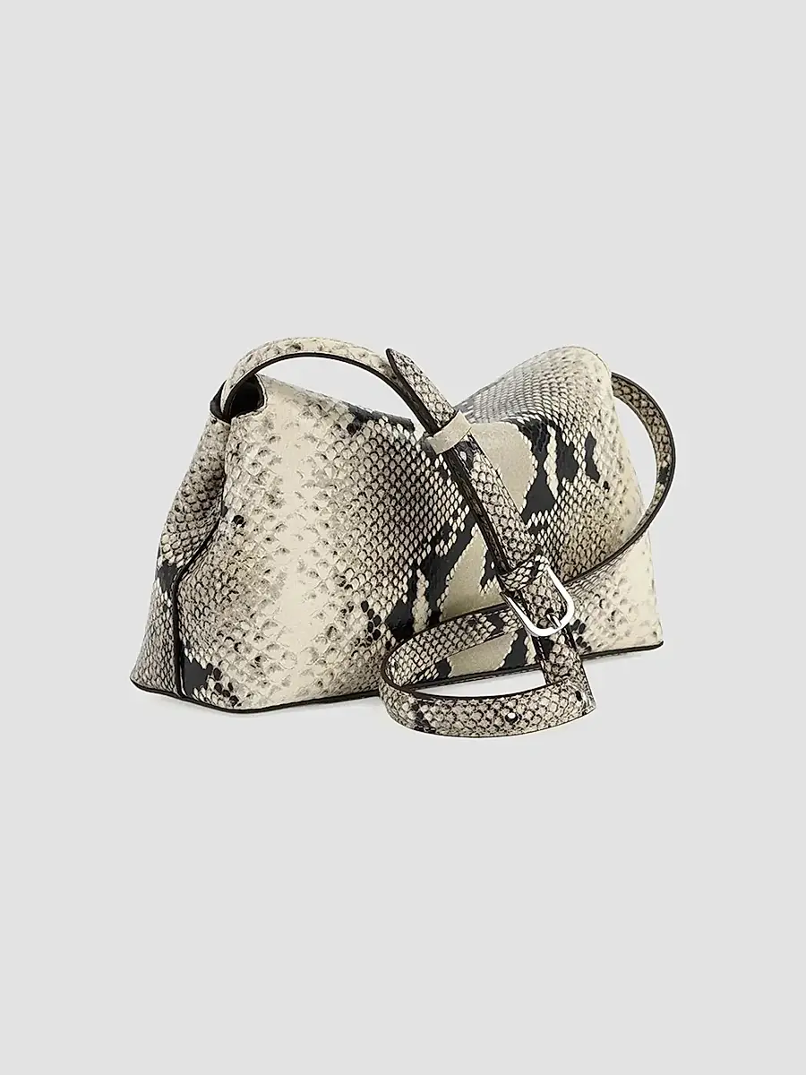 TOTEME Women's T-Lock Python-Embossed Clutch | Thumbnail 2
