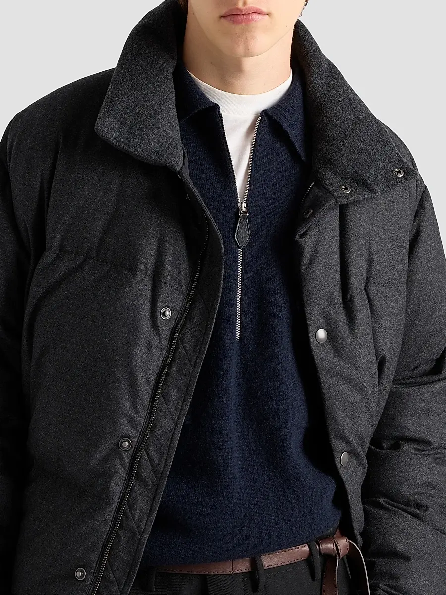 Prada Men's Cashmere Polo Shirt | Thumbnail 5 Prada Men's Cashmere Polo Shirt | Thumbnail 5