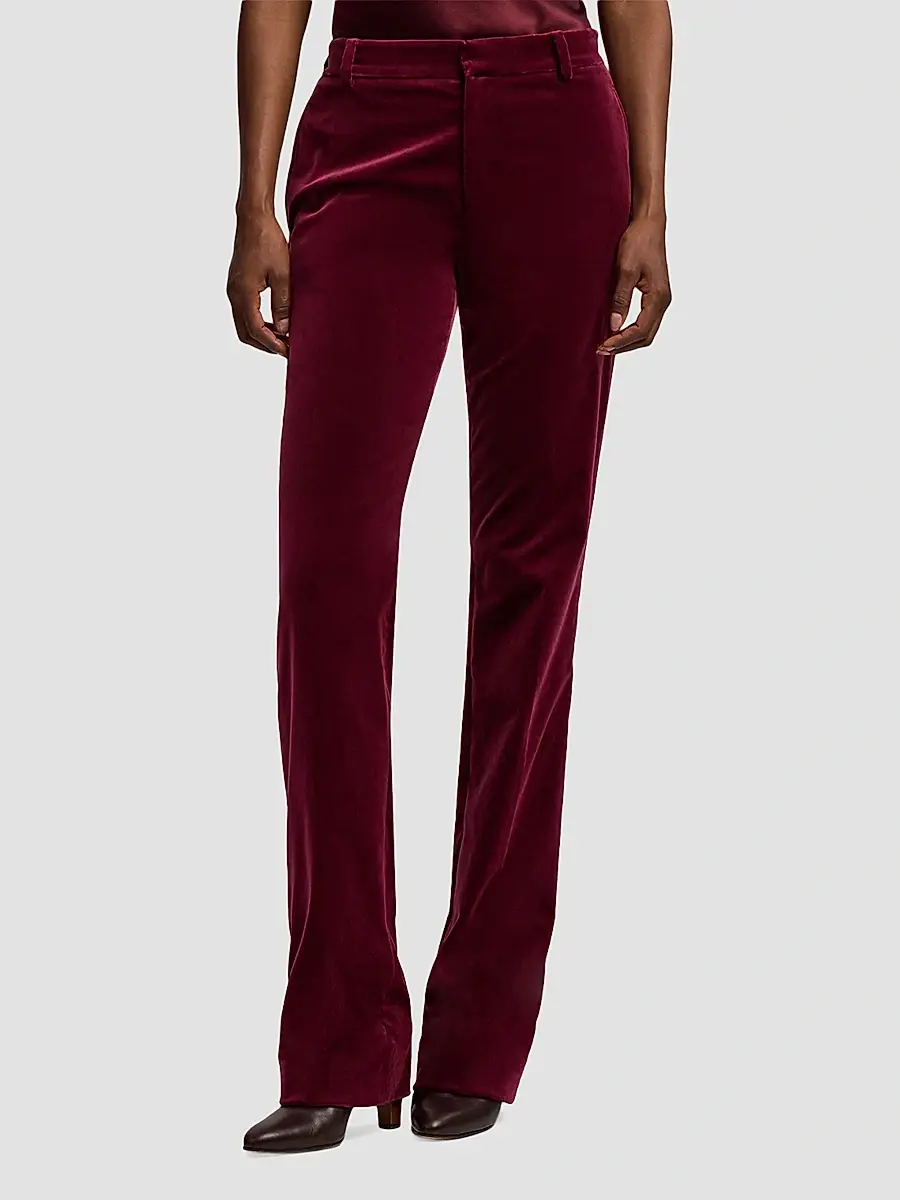 Ralph Lauren Collection Women's Macy Stretch Velvet Pants | Thumbnail 4 Ralph Lauren Collection Women's Macy Stretch Velvet Pants | Thumbnail 4