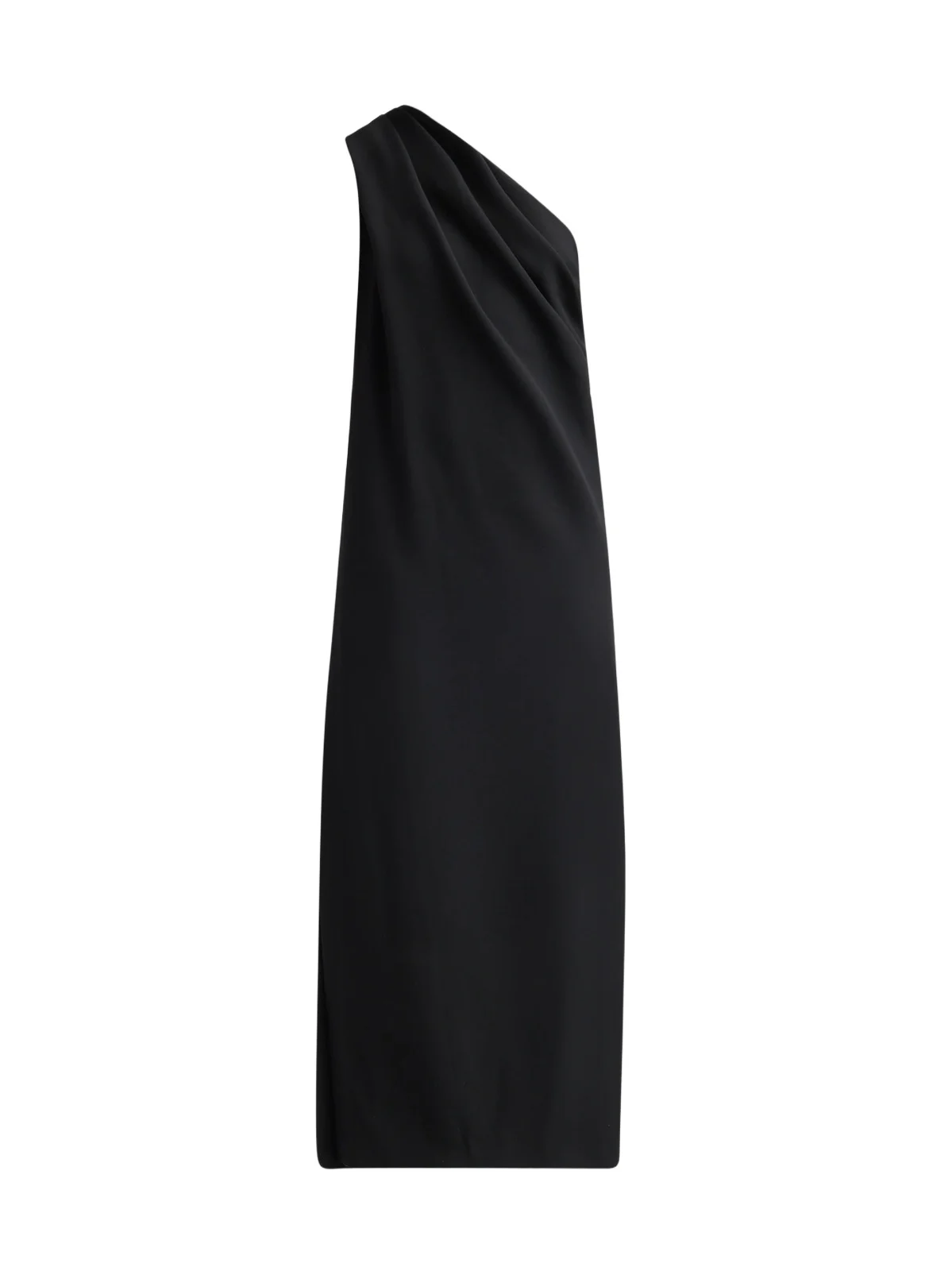 Women's Draped Stretch-Crepe One-Shoulder Midi Dress