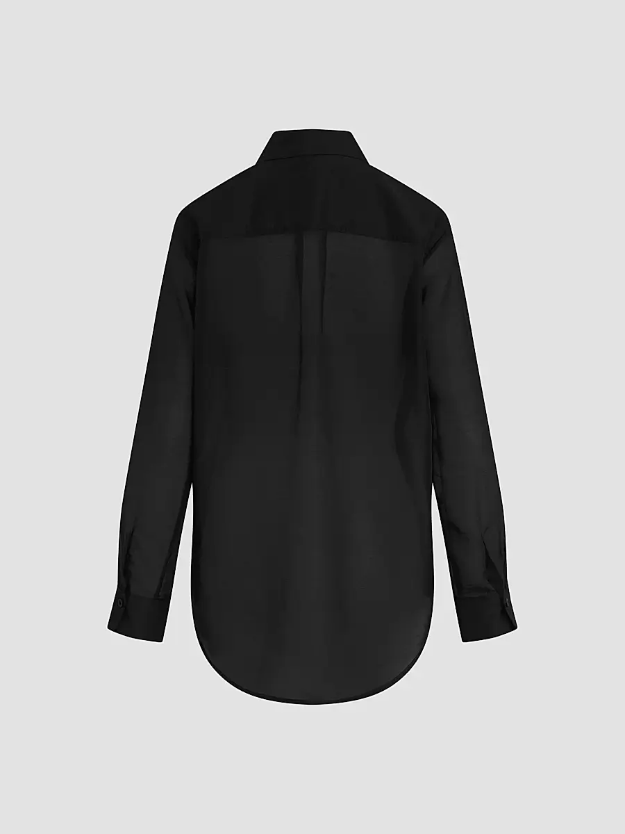 Hudson Jeans Women's Sheer Oversized Button-Front Shirt | Thumbnail 7 Hudson Jeans Women's Sheer Oversized Button-Front Shirt | Thumbnail 7