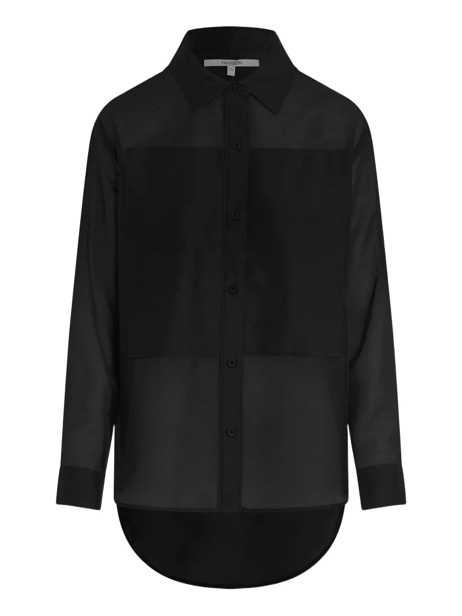 Hudson Jeans Women's Sheer Oversized Button-Front Shirt