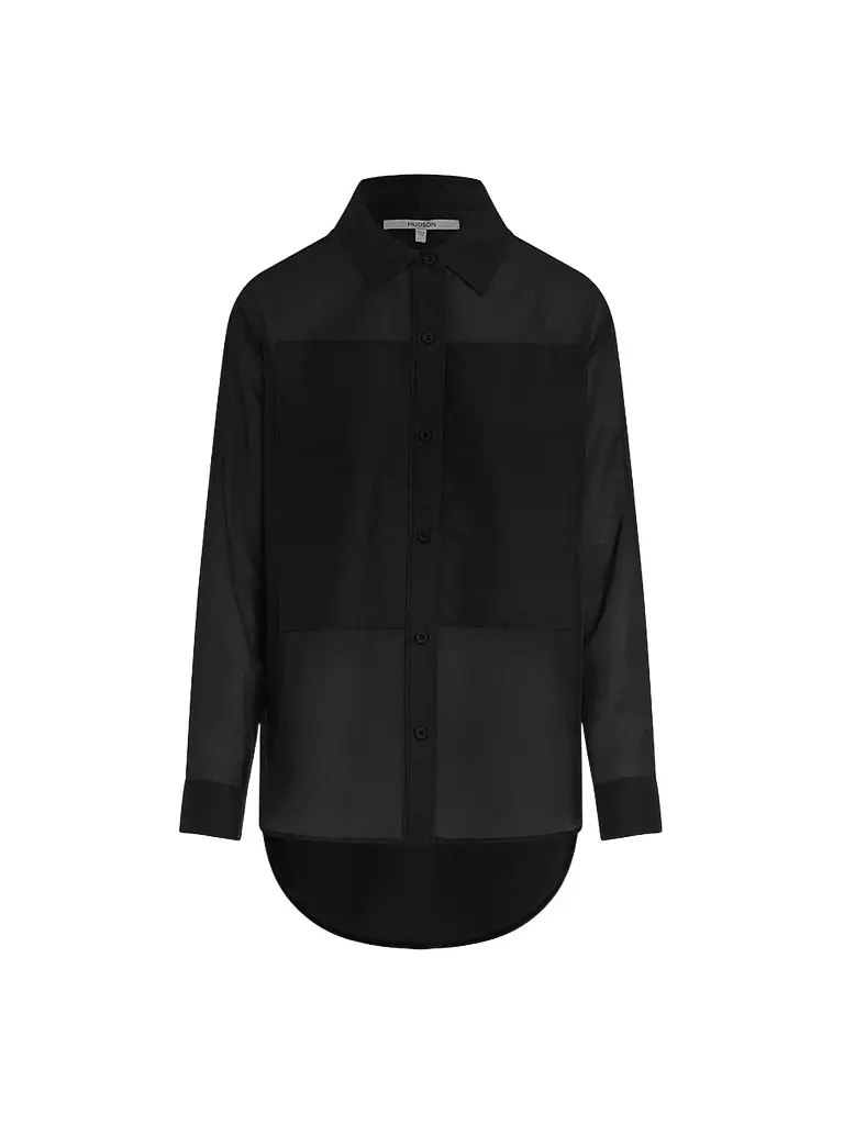 Women's Sheer Oversized Button-Front Shirt Women's Sheer Oversized Button-Front Shirt
