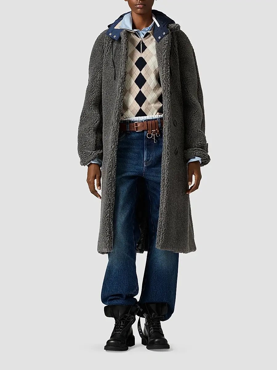 Miu Miu Women's Single-Breasted Fleece Coat | Thumbnail 2