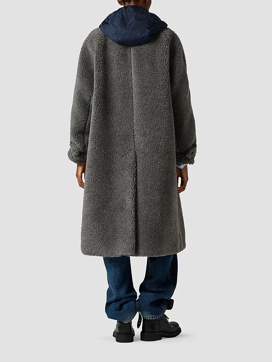 Miu Miu Women's Single-Breasted Fleece Coat | Thumbnail 3