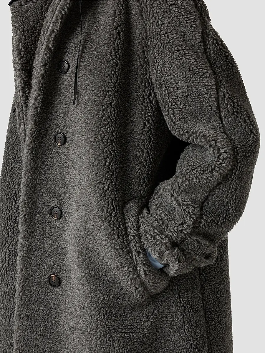 Miu Miu Women's Single-Breasted Fleece Coat | Thumbnail 6