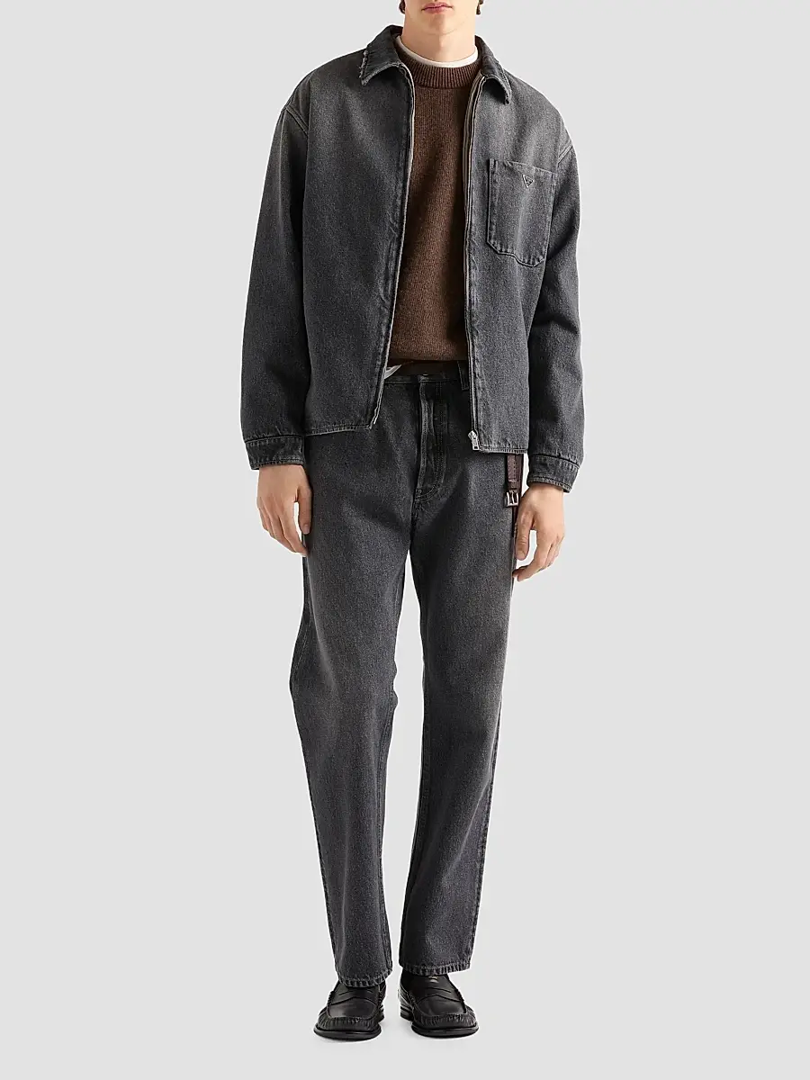 Prada Men's Denim Shirt | Thumbnail 2 Prada Men's Denim Shirt | Thumbnail 2