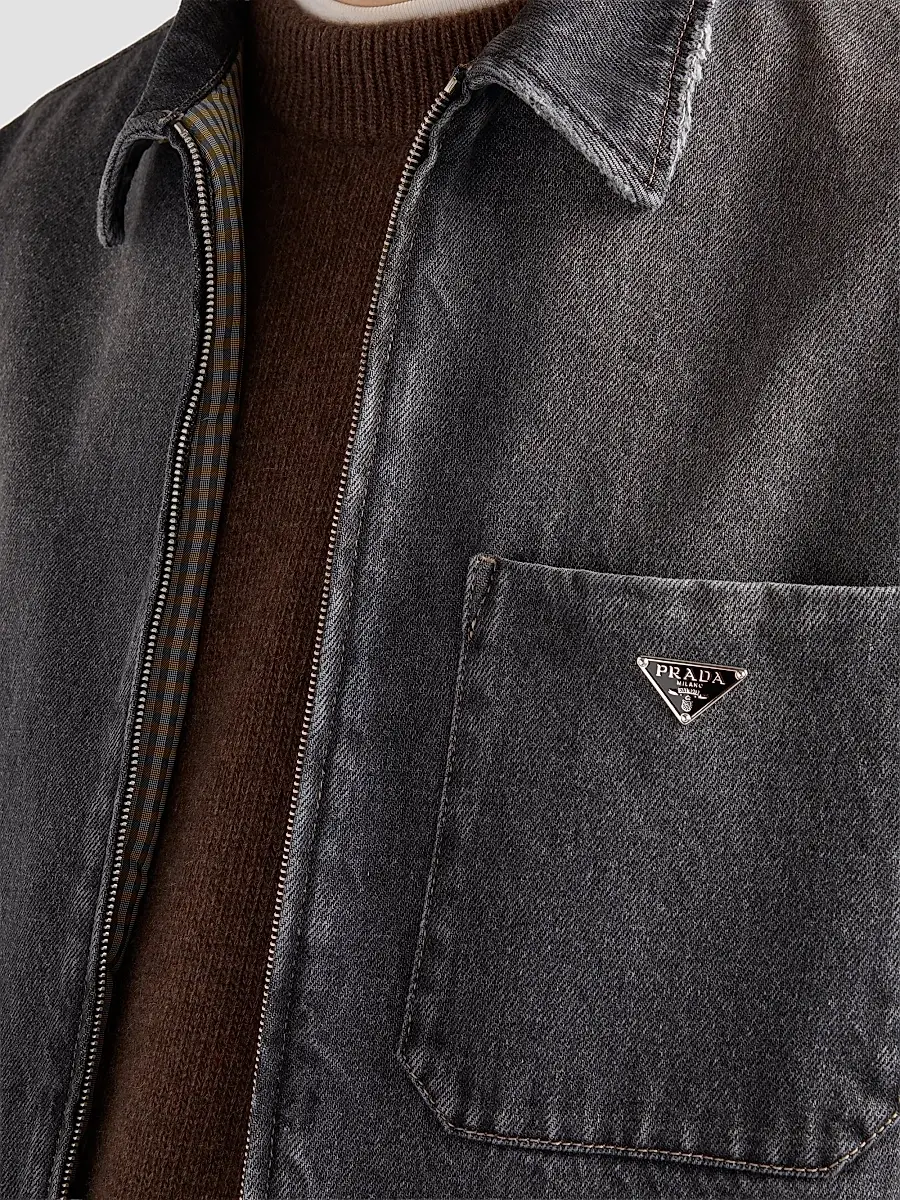 Prada Men's Denim Shirt | Thumbnail 6 Prada Men's Denim Shirt | Thumbnail 6