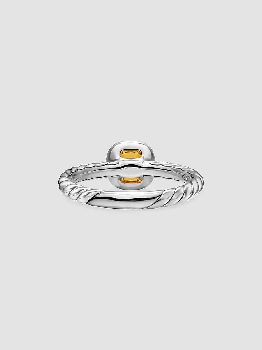 David Yurman Women's DY Mercer Color Cable Ring in Sterling Silver - Citrine | Thumbnail 5 David Yurman Women's DY Mercer Color Cable Ring in Sterling Silver - Citrine | Thumbnail 5