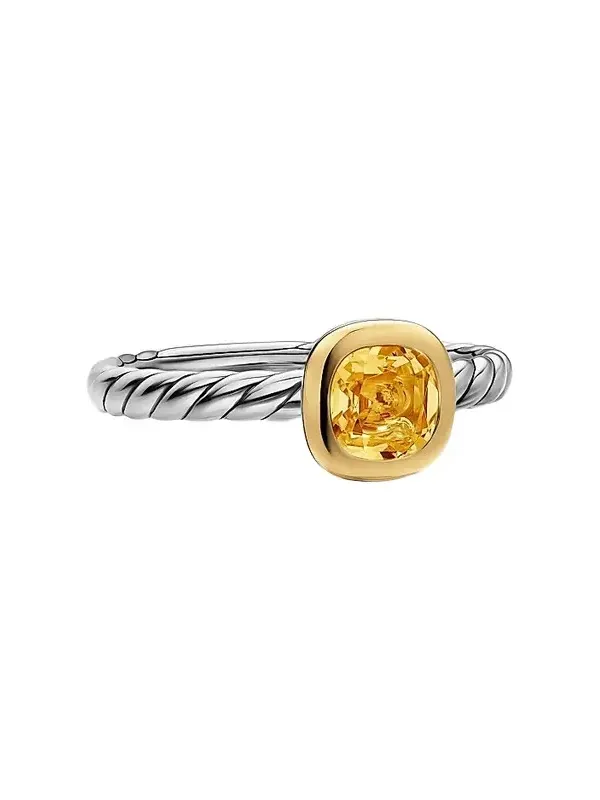 Women's DY Mercer Color Cable Ring in Sterling Silver - Citrine Women's DY Mercer Color Cable Ring in Sterling Silver - Citrine