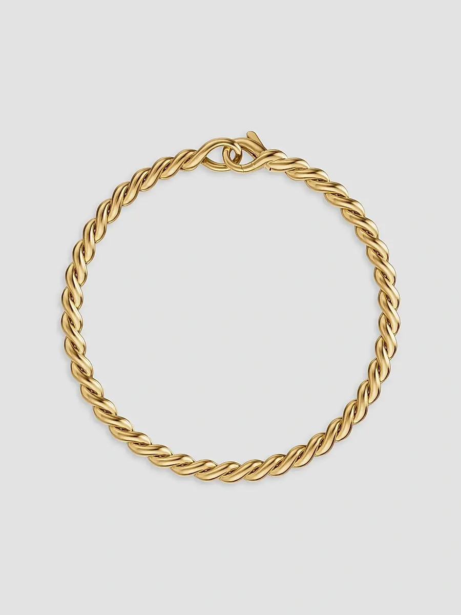 David Yurman Women's Sculpted Cable Chain Bracelet in 18K Yellow Gold, 3.7MM | Thumbnail 2 David Yurman Women's Sculpted Cable Chain Bracelet in 18K Yellow Gold, 3.7MM | Thumbnail 2