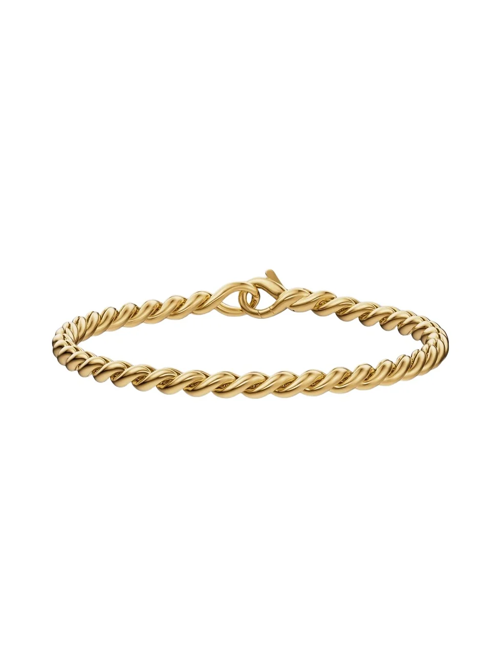 David Yurman Women's Sculpted Cable Chain Bracelet in 18K Yellow Gold, 3.7MM